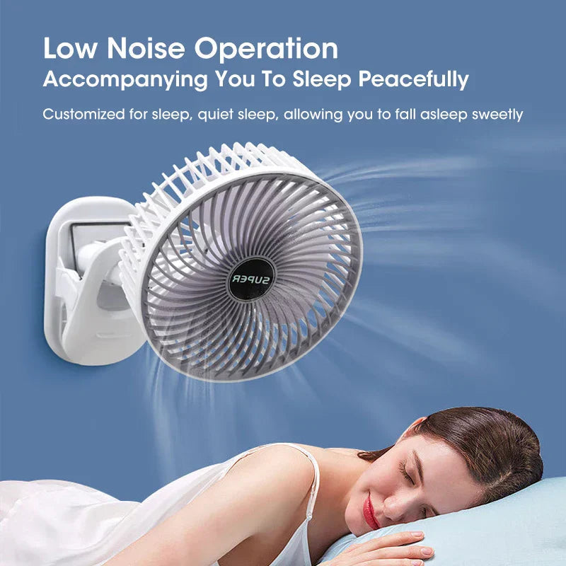 4v1 přenosný ventilátor s nastavitelnými rychlostmi a tichým provozem pro pohodlí