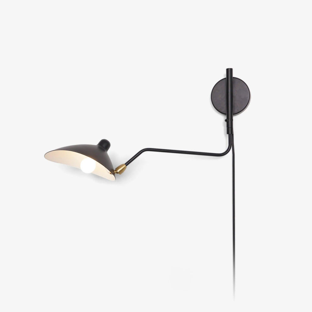 Verstelbare metalen wandlamp met lange arm en draaibare kap | Ormexis