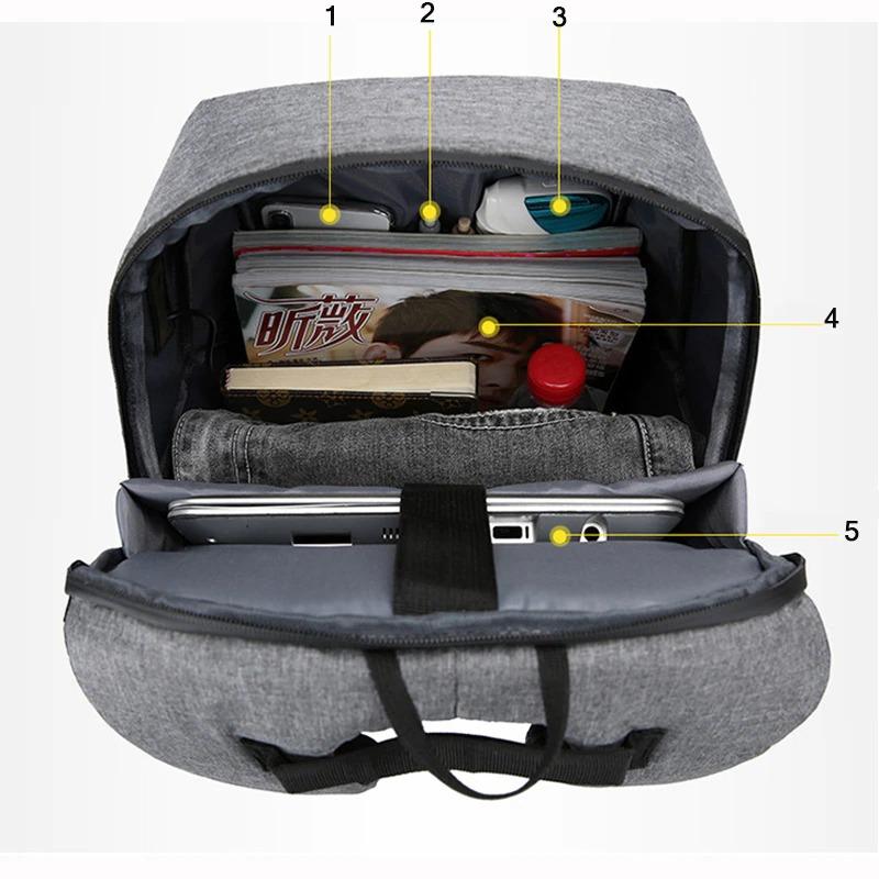 Durable Laptop Backpack Equipped With USB Charger, Spacious For Outdoors