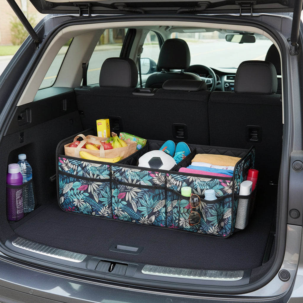 All Purpose Car Trunk Organizer With 50L Foldable Waterproof Storage - Ormexis