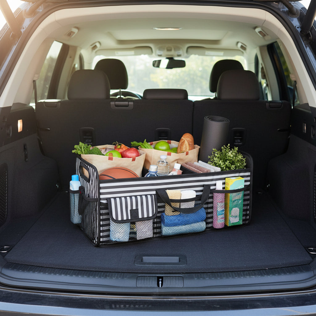 All Purpose Car Trunk Organizer With 50L Foldable Waterproof Storage - Ormexis