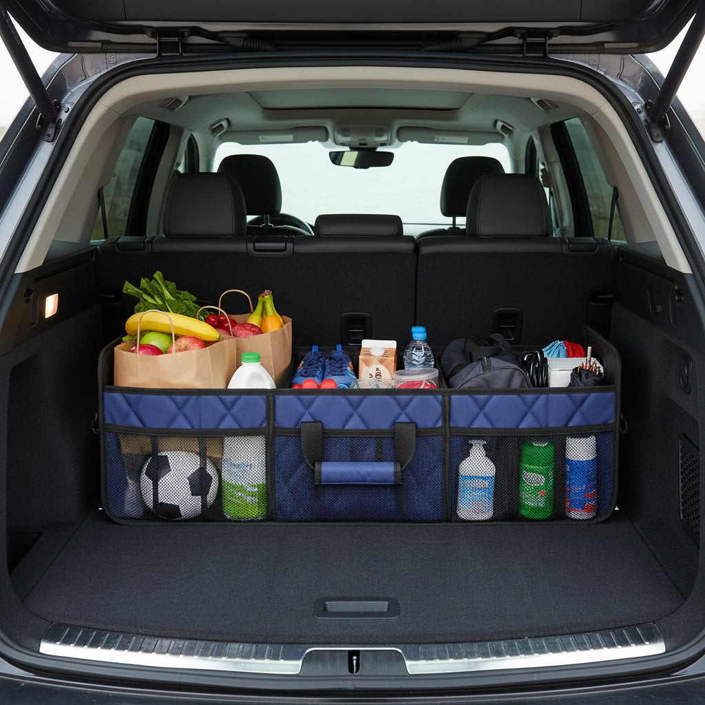 All Purpose Car Trunk Organizer With 50L Foldable Waterproof Storage - Ormexis