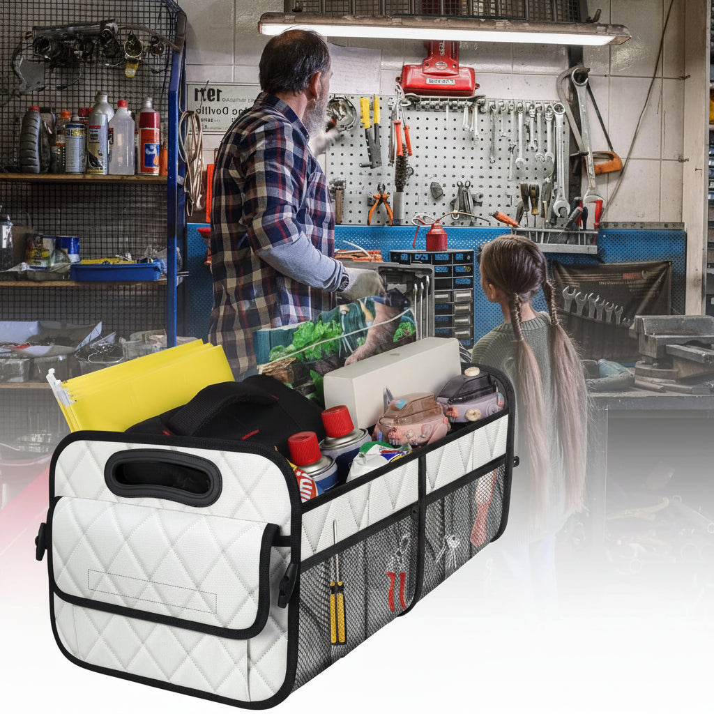 All Purpose Car Trunk Organizer With 50L Foldable Waterproof Storage - Ormexis