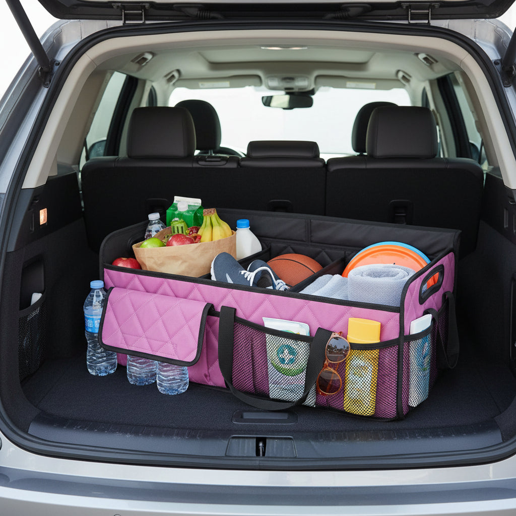 All Purpose Car Trunk Organizer With 50L Foldable Waterproof Storage - Ormexis