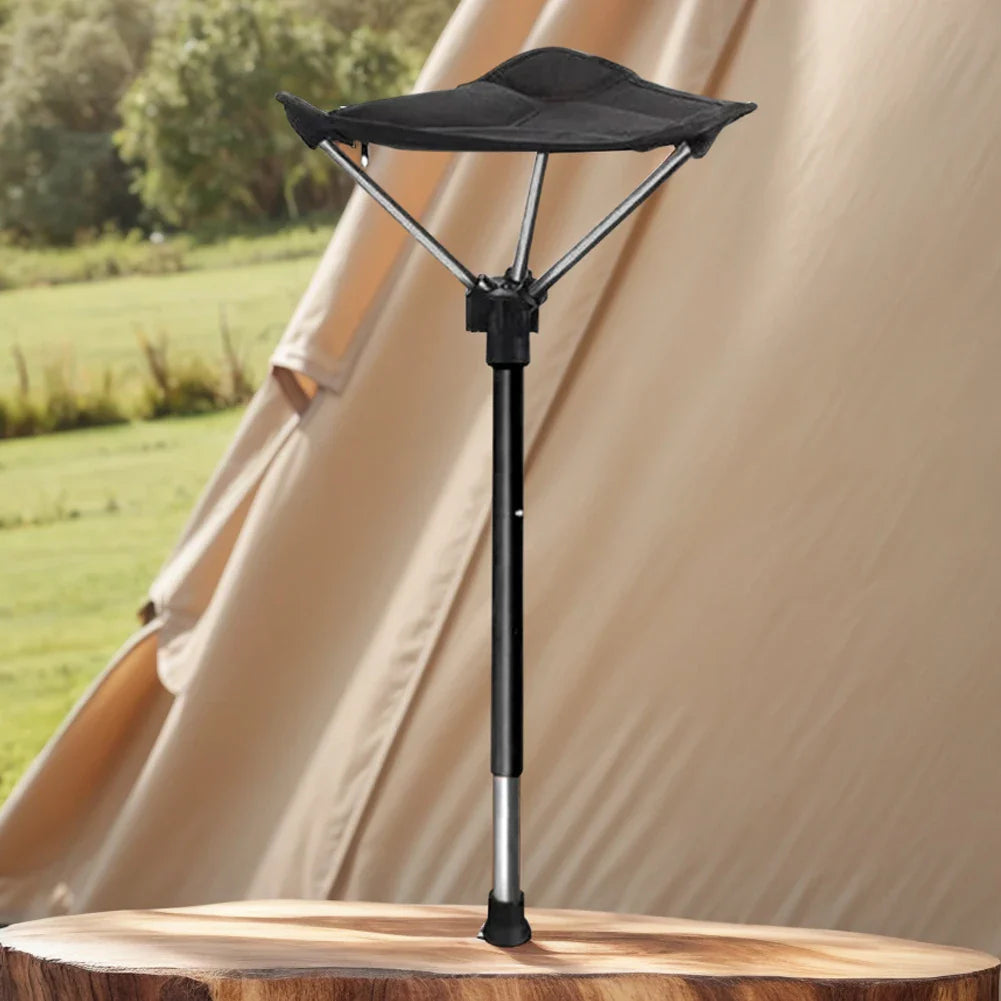 Lightweight Foldable Camping Stool With Height Adjustment For Outdoor Comfort
