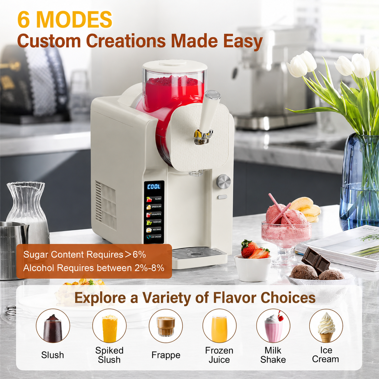 All In One Frozen Dessert Machine For Ice Cream And Slush - Ormexis