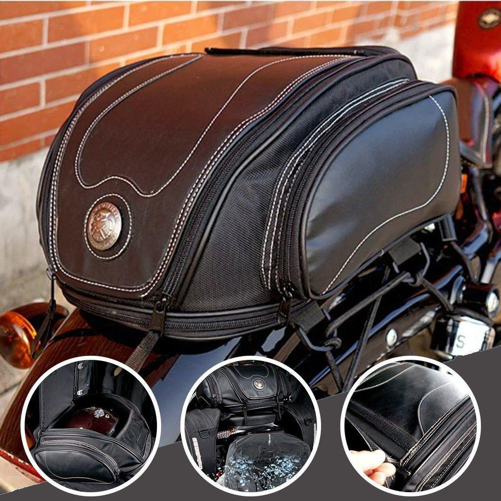 All Weather Tail Bag For Motorcycles With Expandable Storage And Water Resistant - Ormexis
