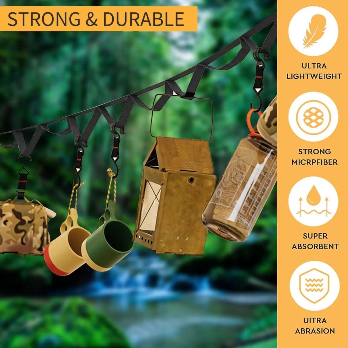Adjustable Hanging Rope for Camping and Hiking Outdoors