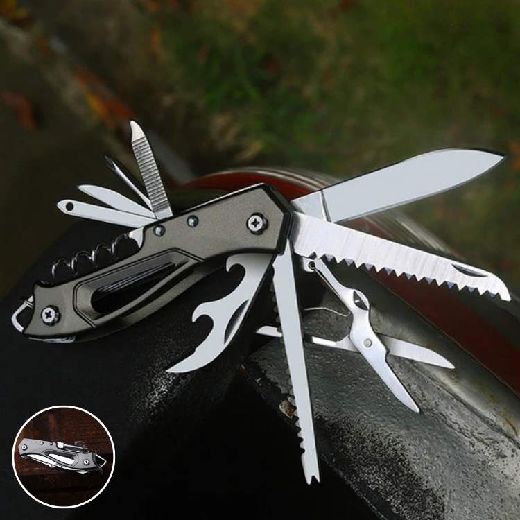 Versatile Swiss Knife Slim Stainless Steel Multi Tool For Outdoor Adventures