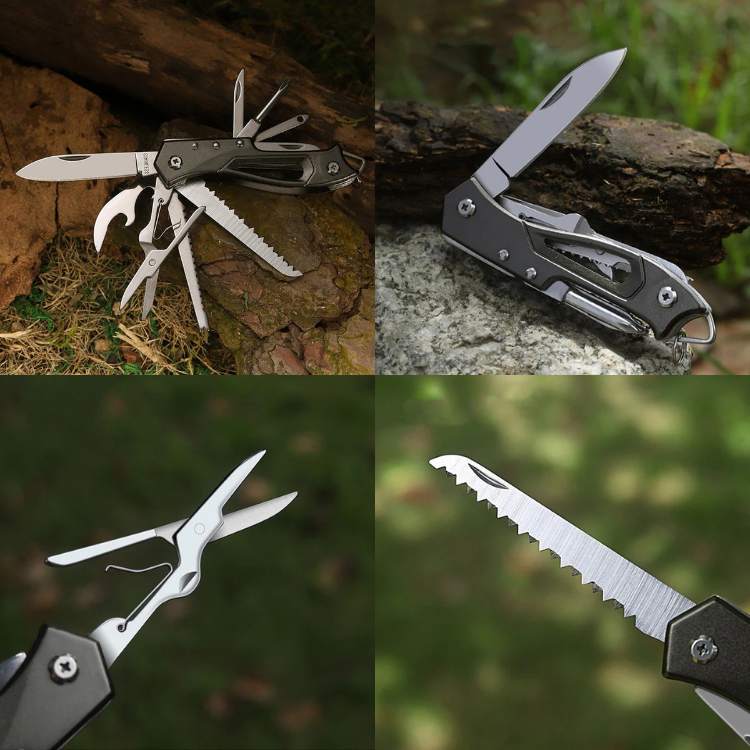 Versatile Swiss Knife Slim Stainless Steel Multi Tool For Outdoor Adventures