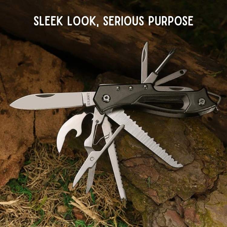 Versatile Swiss Knife Slim Stainless Steel Multi Tool For Outdoor Adventures