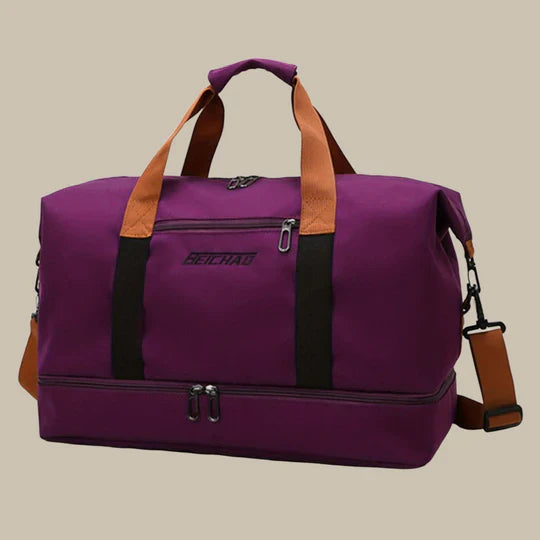 Durable Fabric Travel Duffel With Ample Pockets For Organized Storage