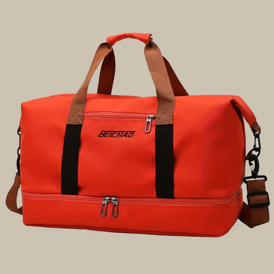 Durable Fabric Travel Duffel With Ample Pockets For Organized Storage