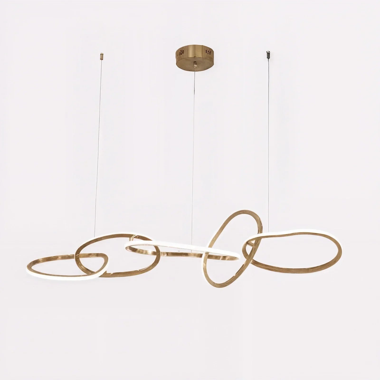 Veslira Oval Floating LED Chandelier For Modern Living Rooms