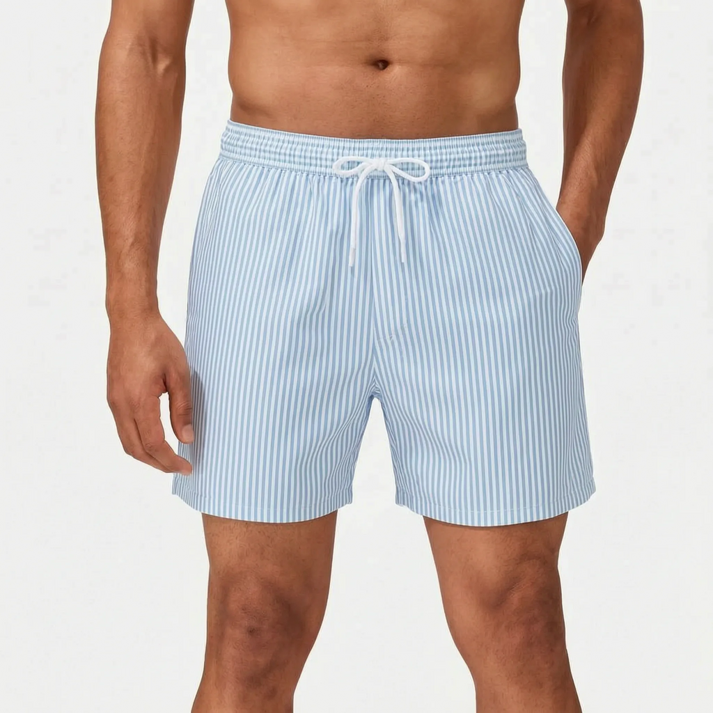 Stribede sommerbadeshorts - Afslapning ved poolen - Ormexis