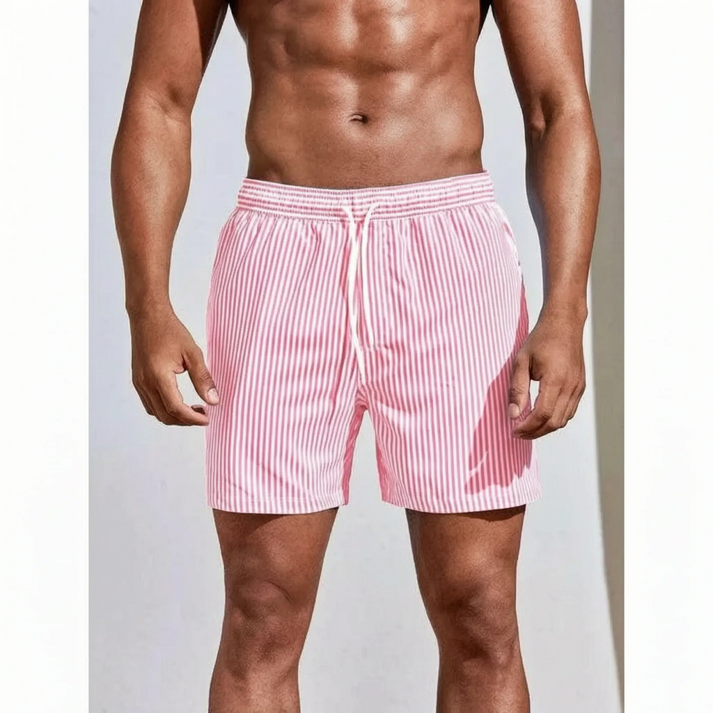 Stribede sommerbadeshorts - Afslapning ved poolen - Ormexis