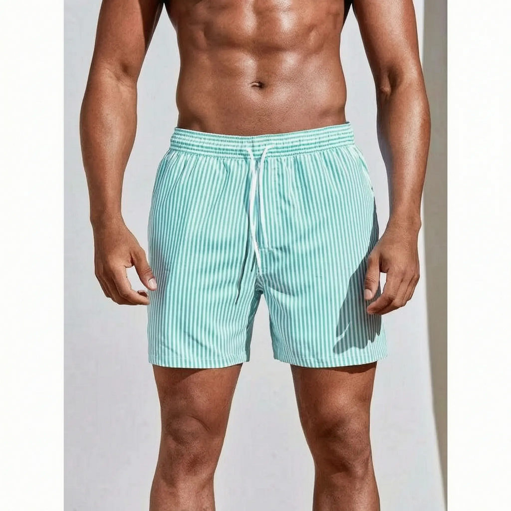 Stribede sommerbadeshorts - Afslapning ved poolen - Ormexis