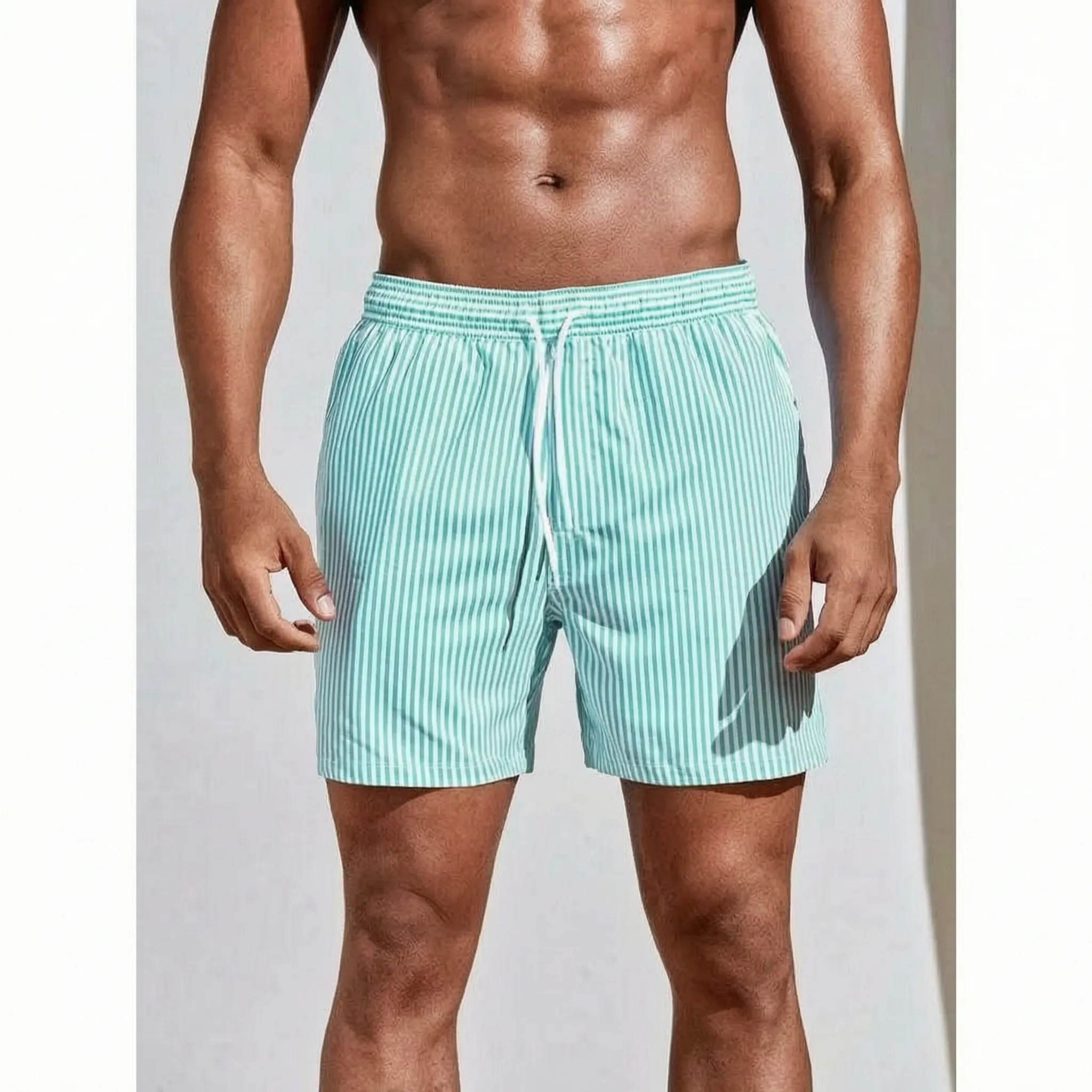 Stribede sommerbadeshorts - Afslapning ved poolen - Ormexis