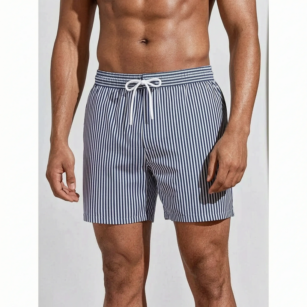 Stribede sommerbadeshorts - Afslapning ved poolen - Ormexis