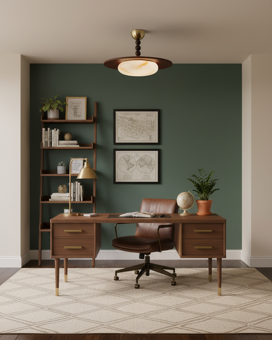 Mid-century-taklampa med marmorring | Ormexis