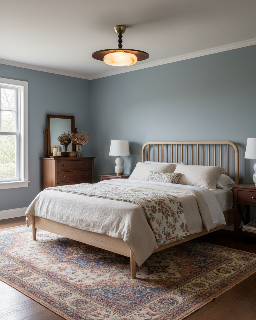 Mid-century-taklampa med marmorring | Ormexis