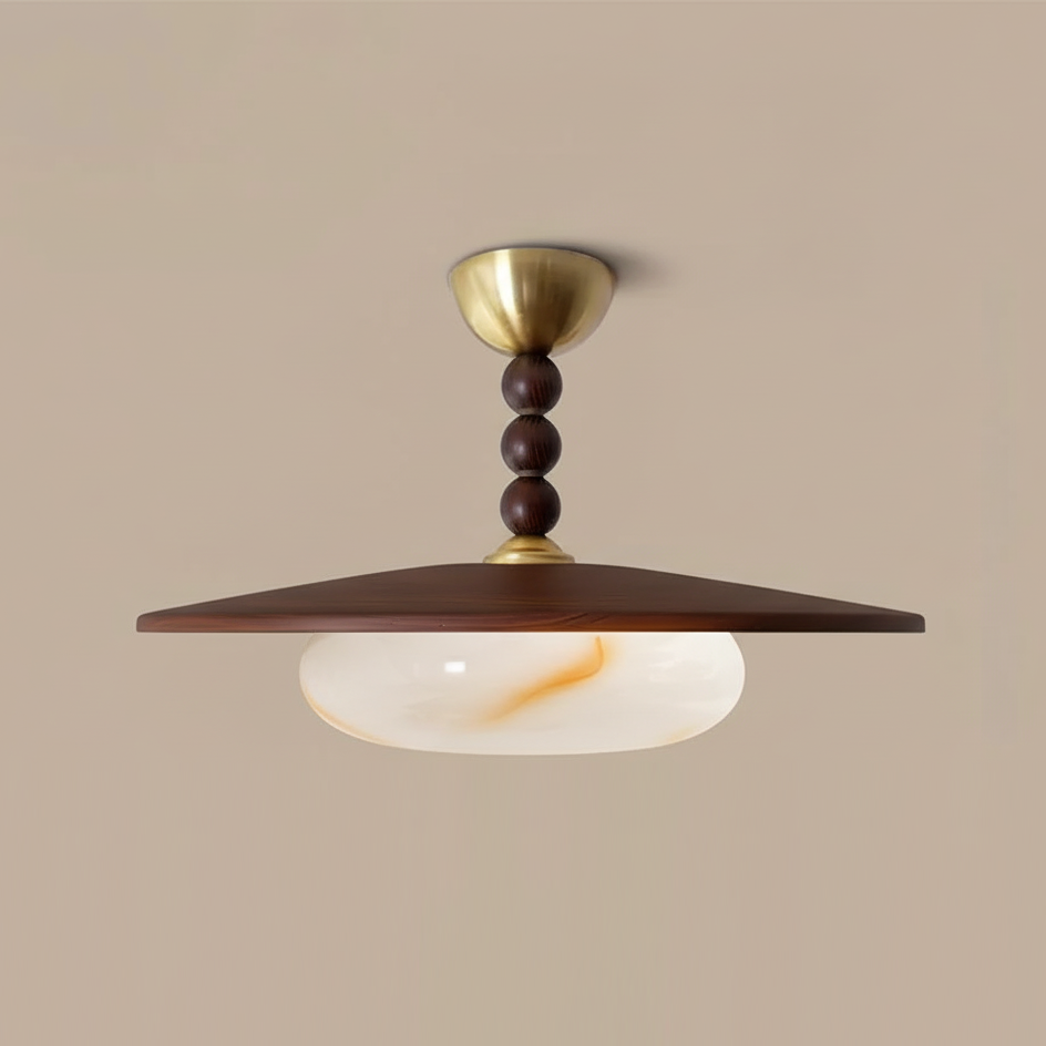 Mid-century-taklampa med marmorring | Ormexis