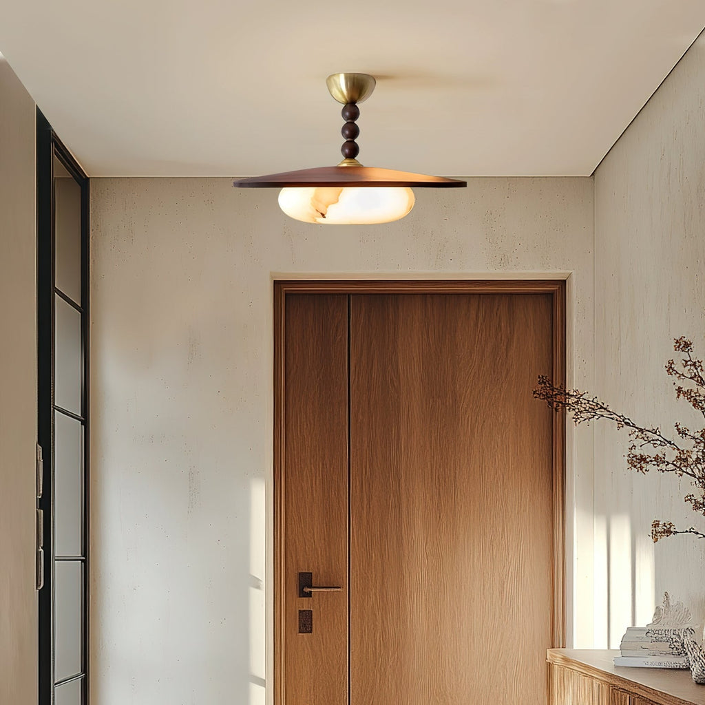 Mid-century-taklampa med marmorring | Ormexis