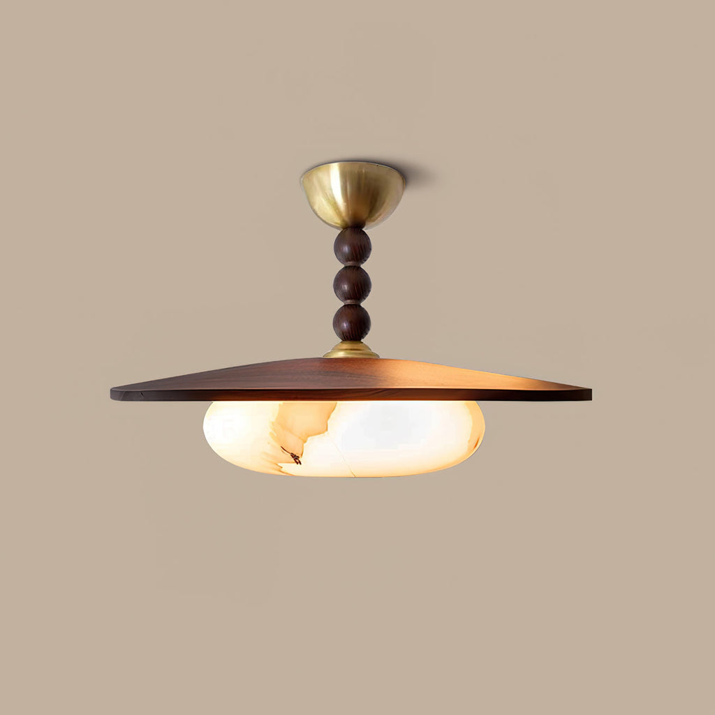 Mid-century-taklampa med marmorring | Ormexis
