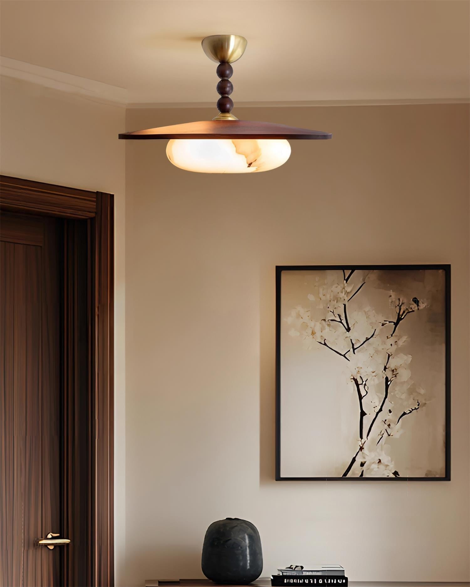 Mid-century-taklampa med marmorring | Ormexis