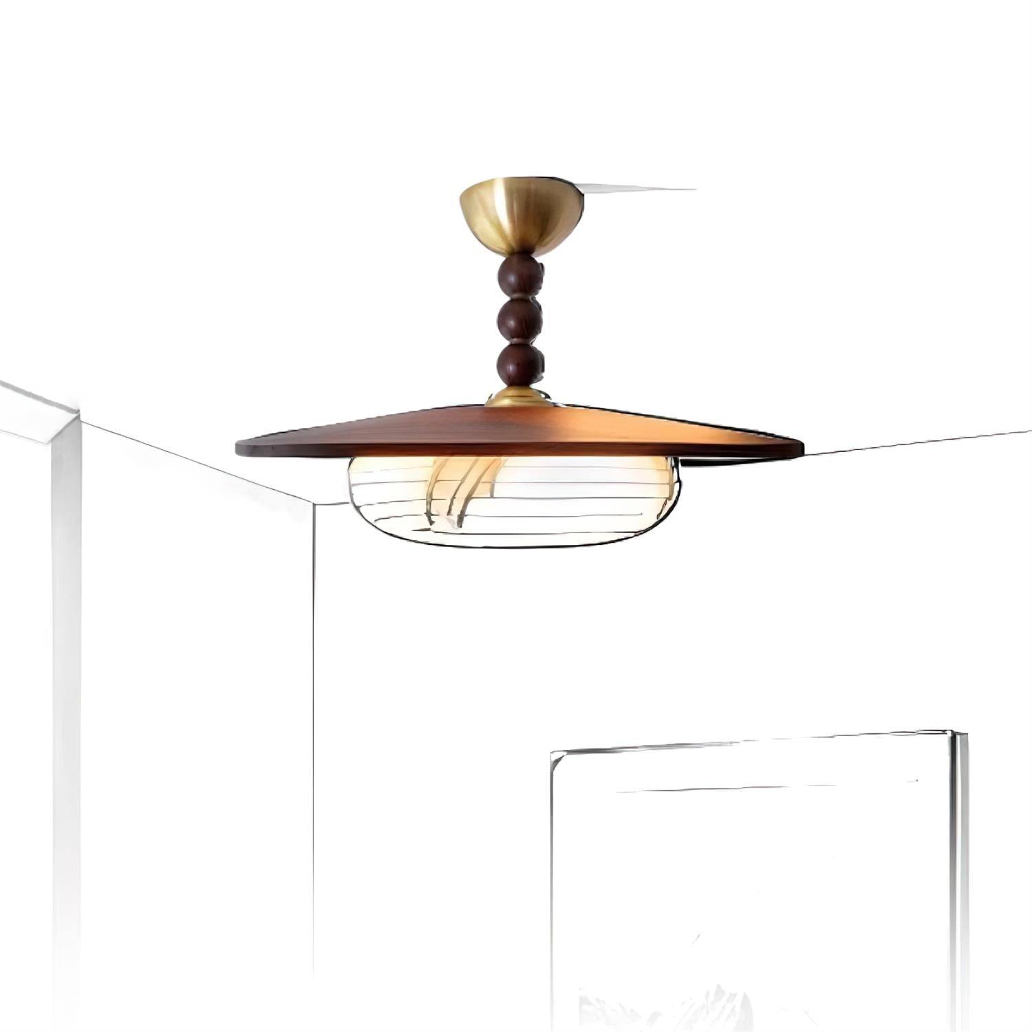 Mid-century-taklampa med marmorring | Ormexis