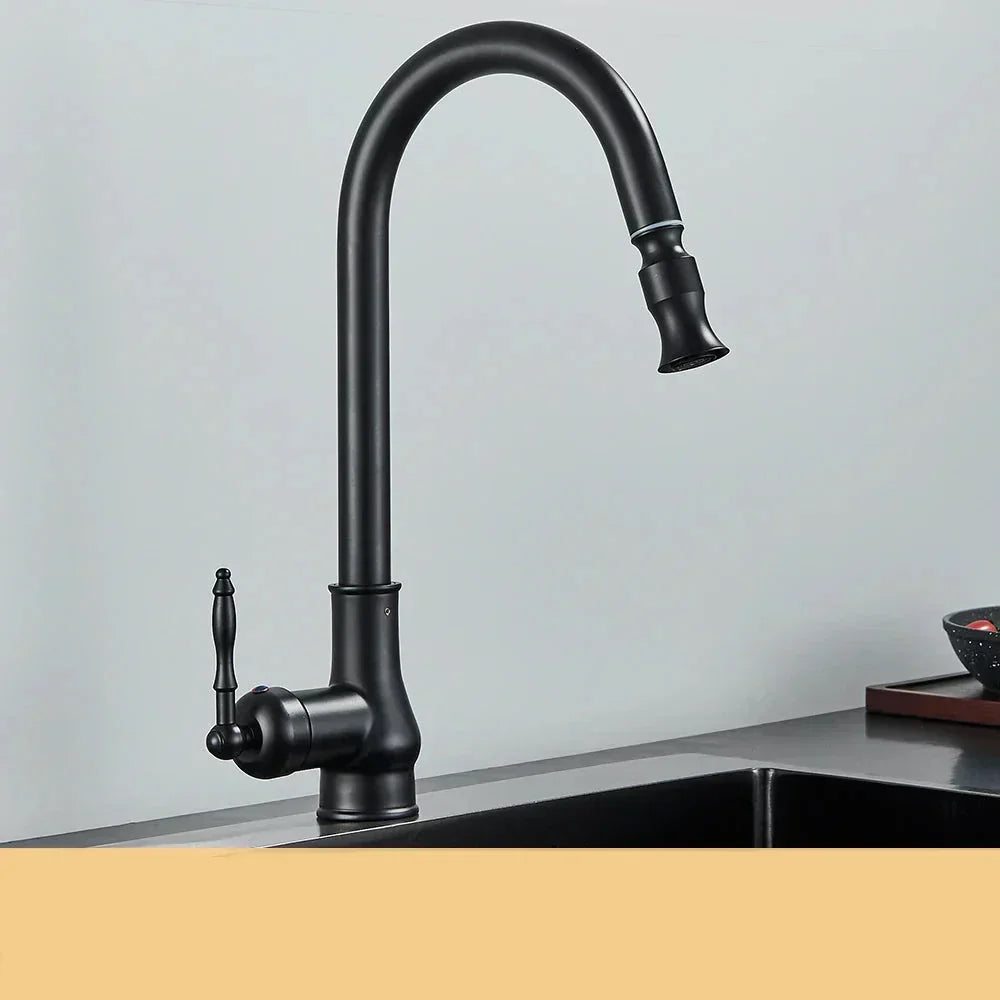Rubinetto VintageTap in ottone antico con beccuccio girevole per cucine retrò