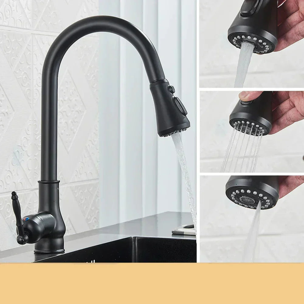 Rubinetto VintageTap in ottone antico con beccuccio girevole per cucine retrò