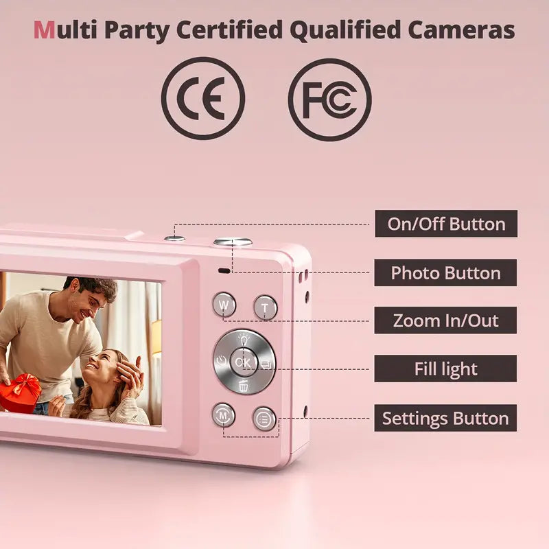 Retro-Style Digital Camera With 1080P Video, Compact And Lightweight For Everyday Use