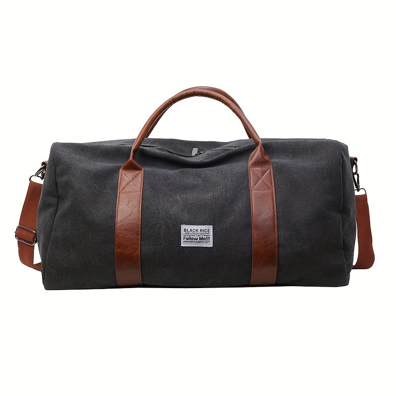 Vintage Washed Duffel Bag For Travel Or Gym With Spacious Interior And Durable Build
