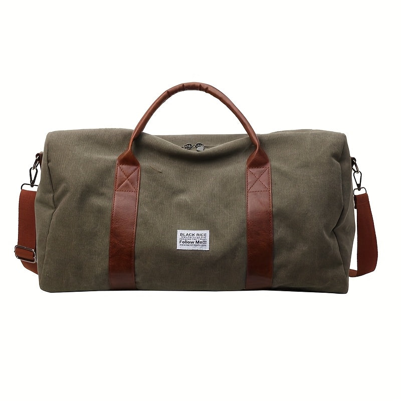 Vintage Washed Duffel Bag For Travel Or Gym With Spacious Interior And Durable Build