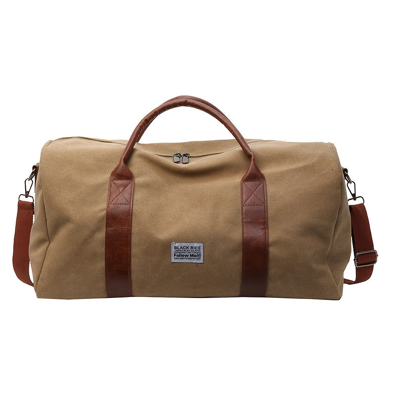 Vintage Washed Duffel Bag For Travel Or Gym With Spacious Interior And Durable Build