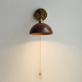 Vintage Wood Wall Lamp Brass Walnut Sconce Light | Ormexis