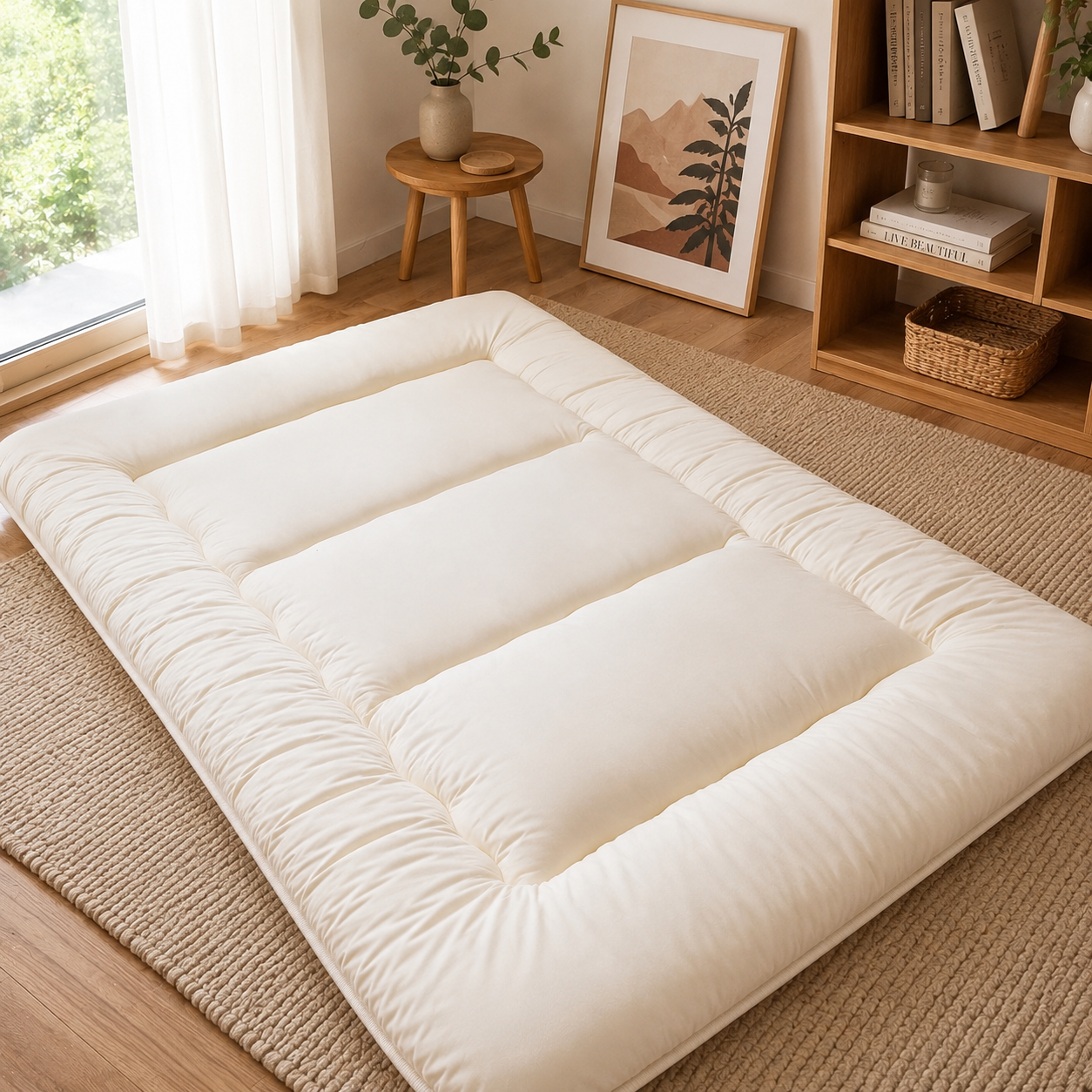 Foldable Tatami Floor Mattress, Four Inch Thick Futon For All Ages