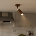 NovaLume verstellbare Holz-Deckenlampe mit LED für modernes Wohnen