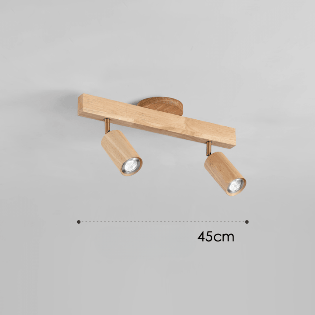 NovaLume verstellbare Holz-Deckenlampe mit LED für modernes Wohnen