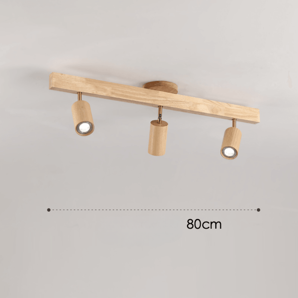 NovaLume verstellbare Holz-Deckenlampe mit LED für modernes Wohnen