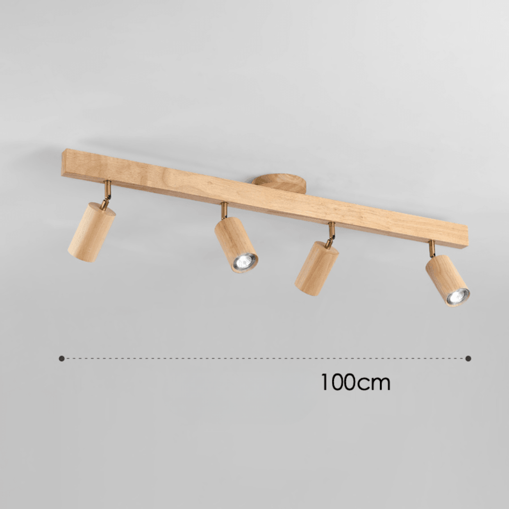 NovaLume verstellbare Holz-Deckenlampe mit LED für modernes Wohnen