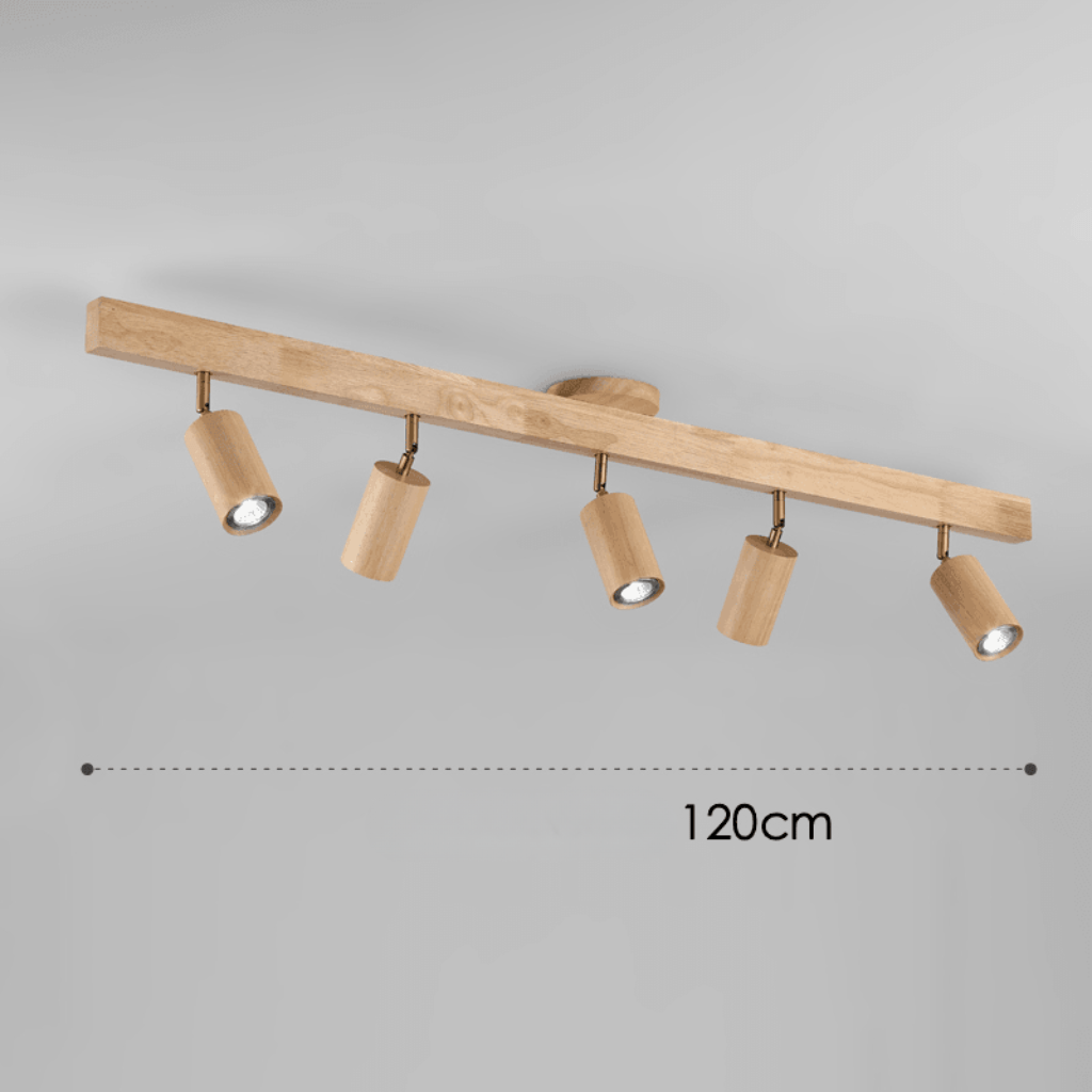 NovaLume verstellbare Holz-Deckenlampe mit LED für modernes Wohnen