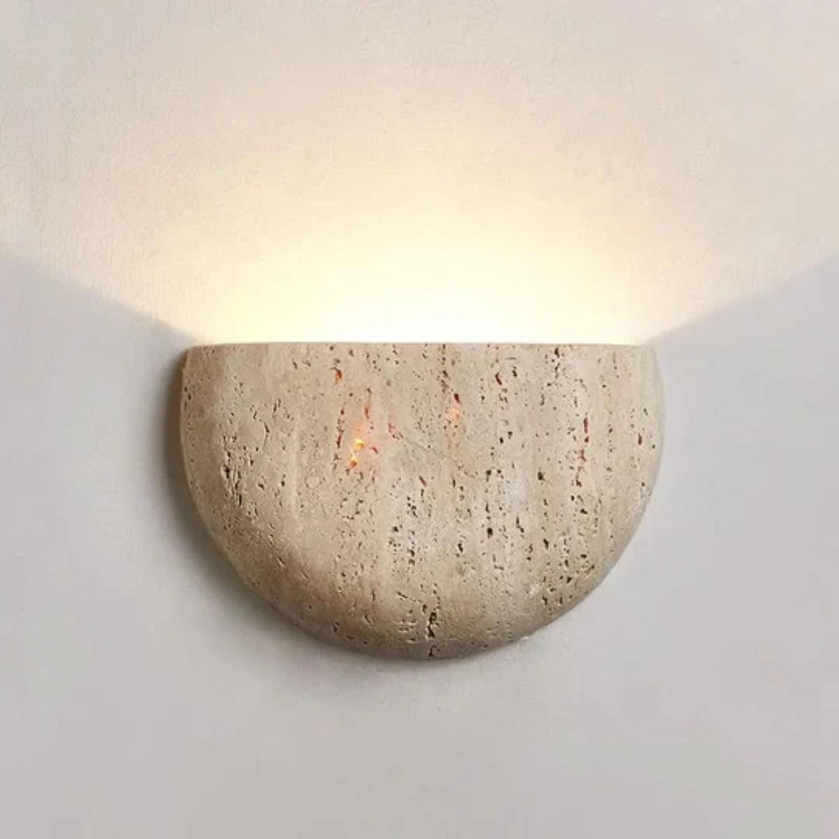 Falra szerelhető retro Wabi Sabi fali lámpa félhold alakú dizájnnal | Ormexis