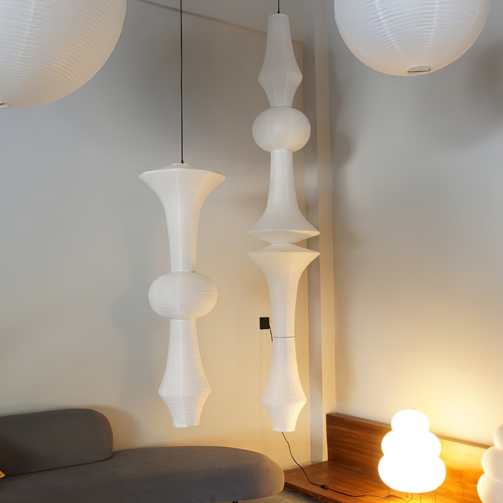 Washi Paper E Pendant Light | Ormexis