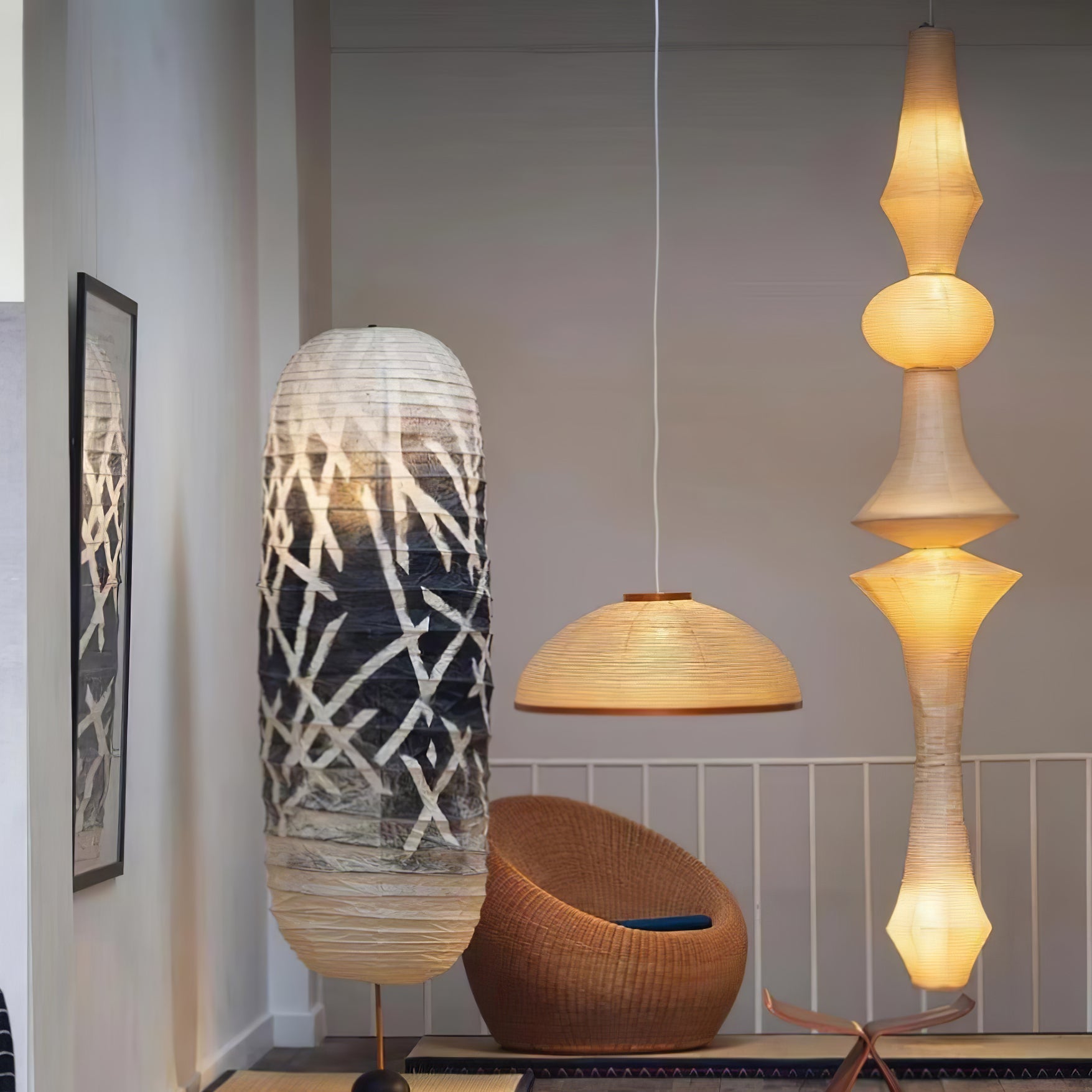 Washi Paper E Pendant Light | Ormexis