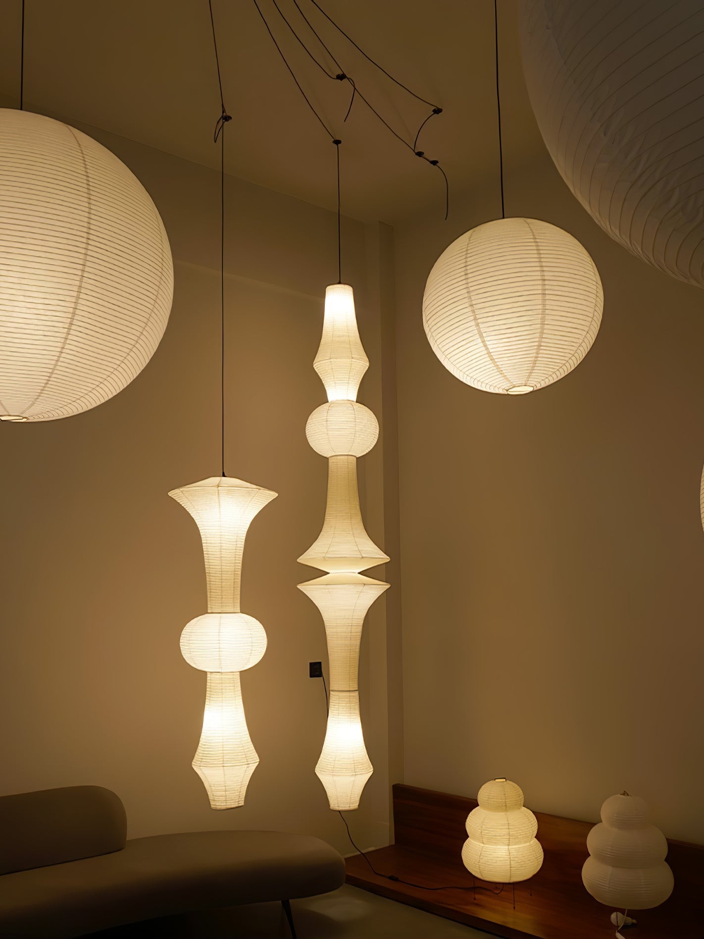 Washi Paper E Pendant Light | Ormexis