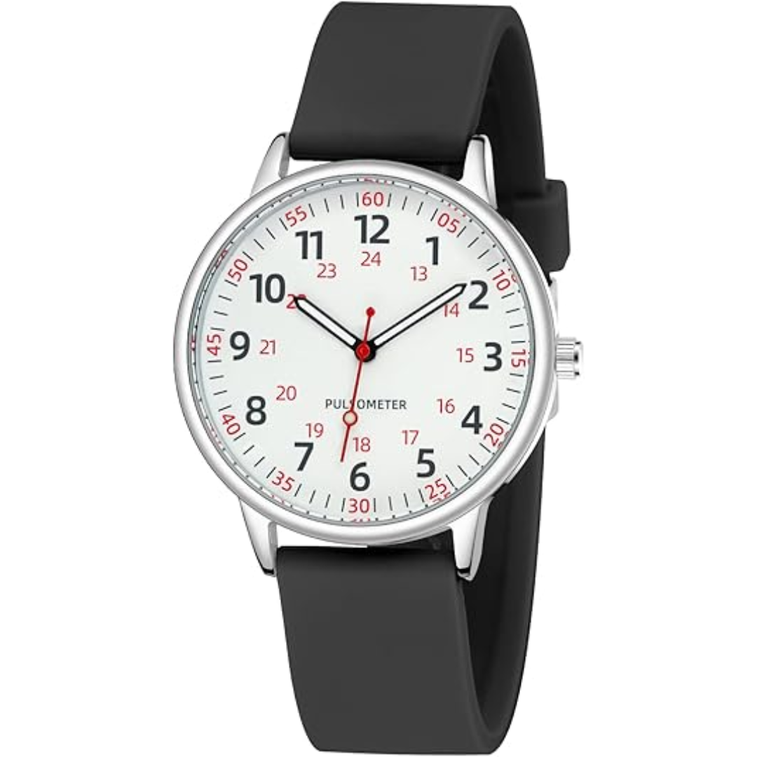 Waterproof Watch With Visible Second Hand And Soft Silicone Band For Precise Timekeeping