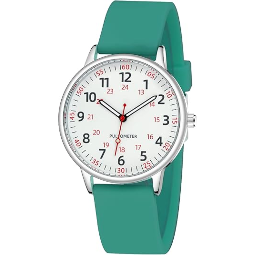 Waterproof Watch With Visible Second Hand And Soft Silicone Band For Precise Timekeeping