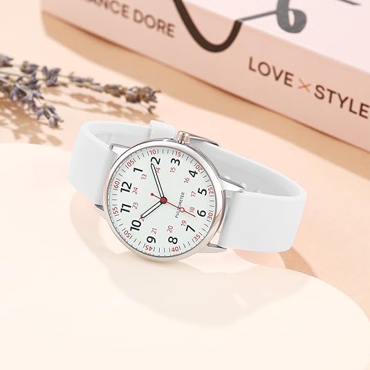 Waterproof Watch With Visible Second Hand And Soft Silicone Band For Precise Timekeeping